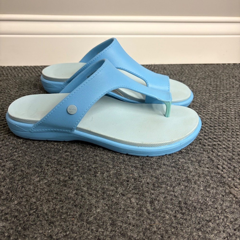 Dansko Kandi Sky Blue Molded Slide Sandals 4521055400 Womens Size 42